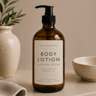Body Lotion Label
