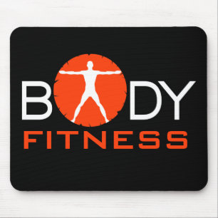 Body Madness Black Fitness Gym Junkie Mouse Pads