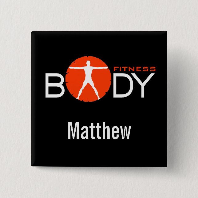 Body Madness Fitness Personal Trainer Name Buttons (Front)