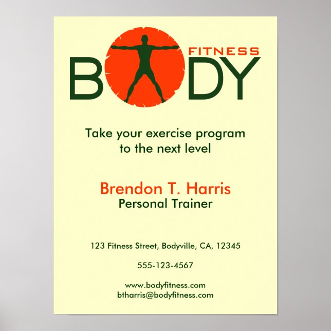Body Madness Fitness Personal Trainer Posters (Front)
