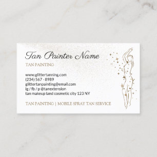 Body makeup Tan Spray Gold painting beauty Business Card