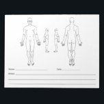 Body Map Note Pad - SOAP Note<br><div class="desc">A picture is worth a thousand words. Let your client/patient show you exactly where they hurt with a body map. This note pad makes client tracking easy. Just save the note to see how your client is progressing between visits.</div>