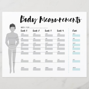 Body Measurements Tracker for Men, 4 Weeks Goal