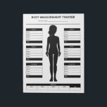 Body Measurements Weight Loss Fitness Tracker Girl Notepad<br><div class="desc">Body Measurements Weight Loss Fitness Tracker Girl Notepad. Log your progress each week with this body measurement tracker notepad.</div>
