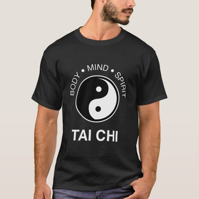 Body Mind Spirit Yin Yang Symbol Tai Chi T-Shirt (Front)