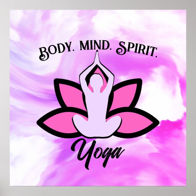 BODY MIND SPIRIT YOGA Meditation Aasana Poster (Front)