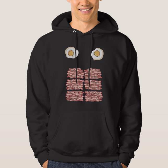 Body of BACON with Eggs  Funny Fitness Keto Diet a Hoodie (Front)