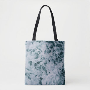 Body of water and sea foams tote bag