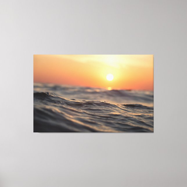 Body of Water During Golden Hour Canvas Print (Front)