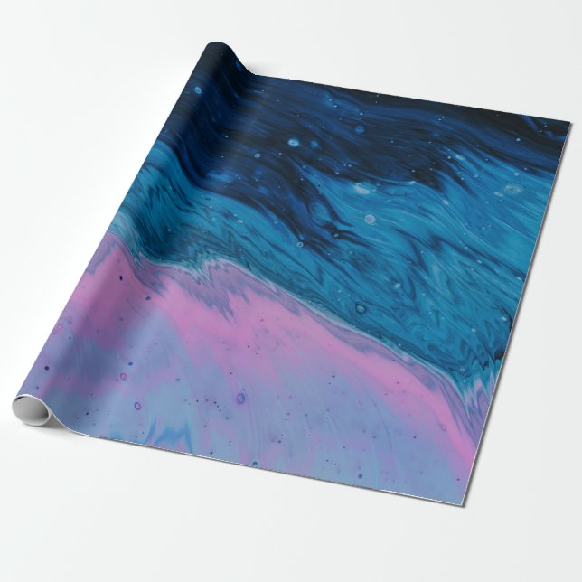Body of water illustration wrapping paper (Unrolled)