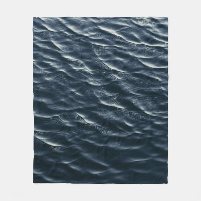 Body of water in the morning fleece blanket (Front)