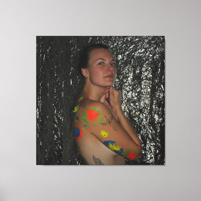 Body Painted Model Canvas Print (Front)