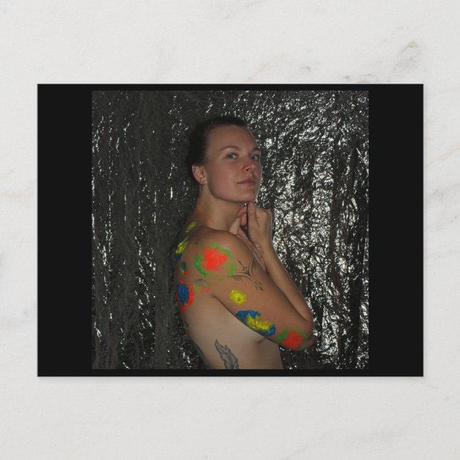Body Painted Model Postcard (Front)