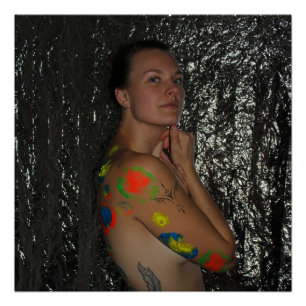 Body Painted Model Poster