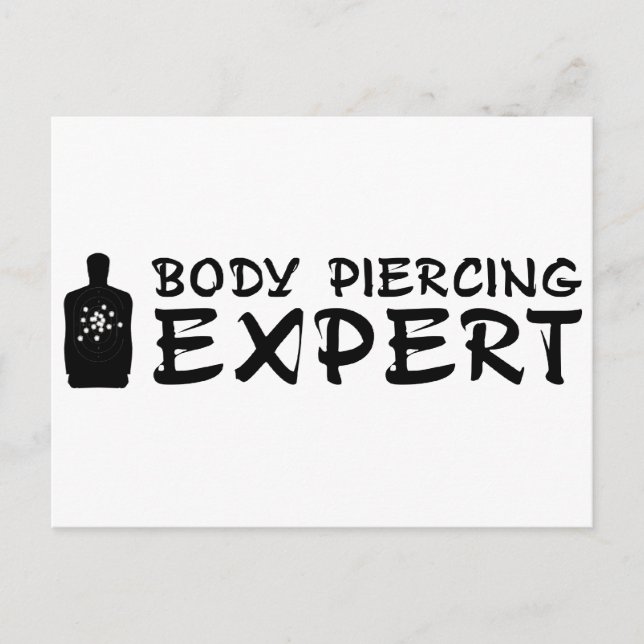 Body Piercing Expert Postcard (Front)