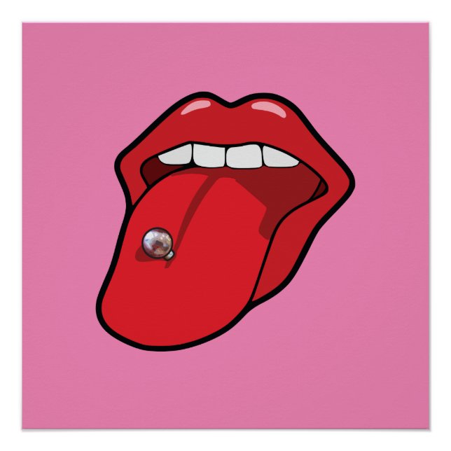Body piercing pop art poster (Front)