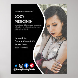 Body PIERCING STUDIO poster flyer