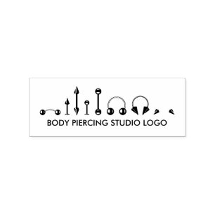 Body Piercing Studio Rubber Stamp
