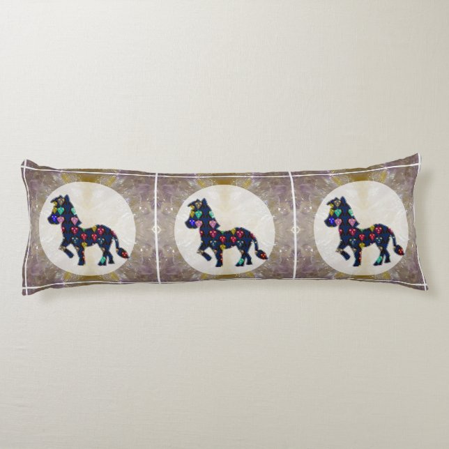 Body Pillow 20 x 54 inch Art n horse animal pet (Back)