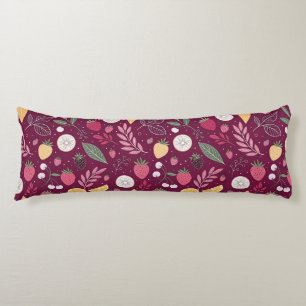 Body Pillow – Deep Plum Fruit Pattern Long Cushion