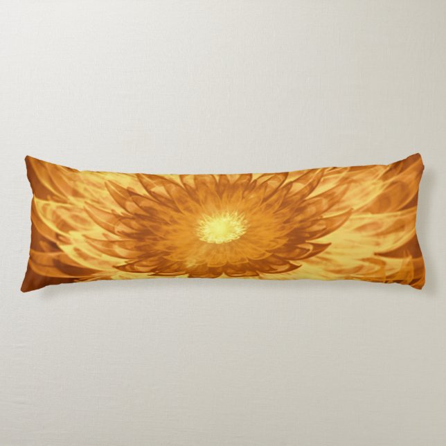 Body Pillow Fantasy Flowers Yellow (Front)