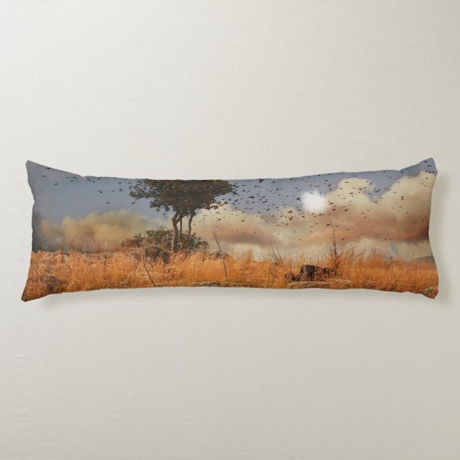 Body Pillow Lonely Tree And Birds (Front)
