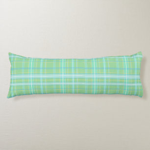 Body pillow Summertide tartan sweetpea green