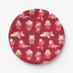 Body Positive Santa Holiday Paper Plate