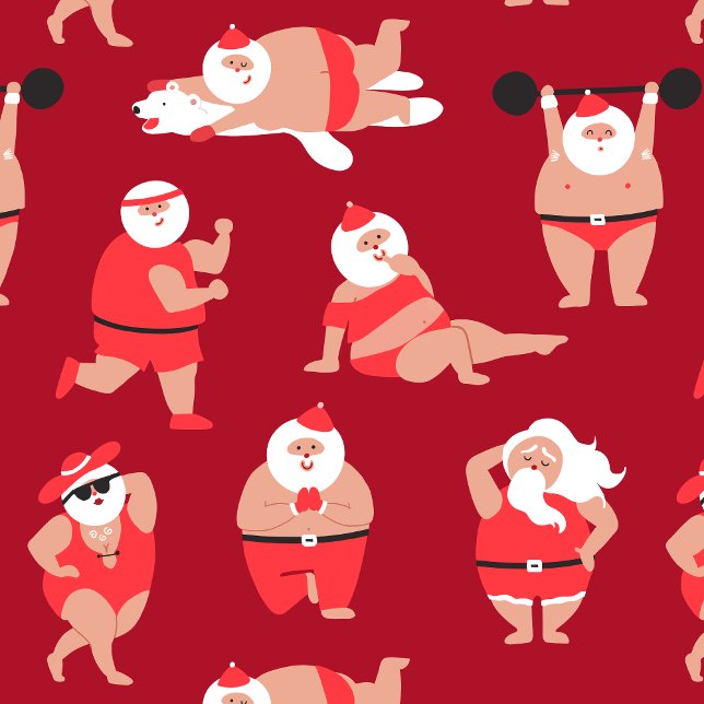 Body Positive Santa Holiday Wrapping Paper (Creator Uploaded)