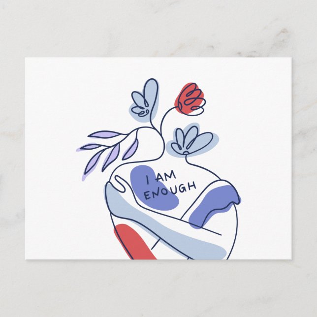 Body positivity movement messages postcard (Front)