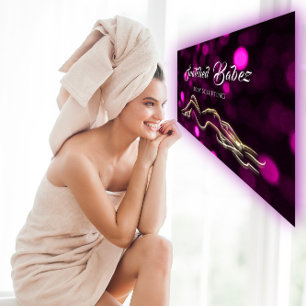 Body Sclupting Beauty Gold Logo Massage Studio Business Card