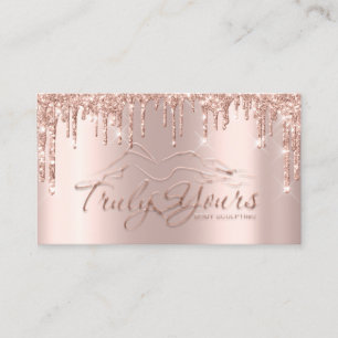 Body Sclupting Beauty Logo  Glitter Rose Business Card