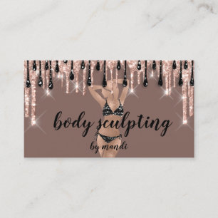 Body Sclupting Massage Logo Bikini Online QR Code Business Card