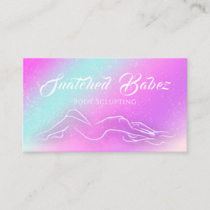 Body Sclupting SPA Holographic Logo Massage Custom Business Card