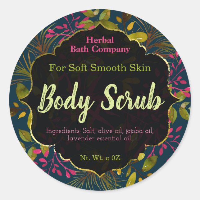 Body Scrub Labels (Front)