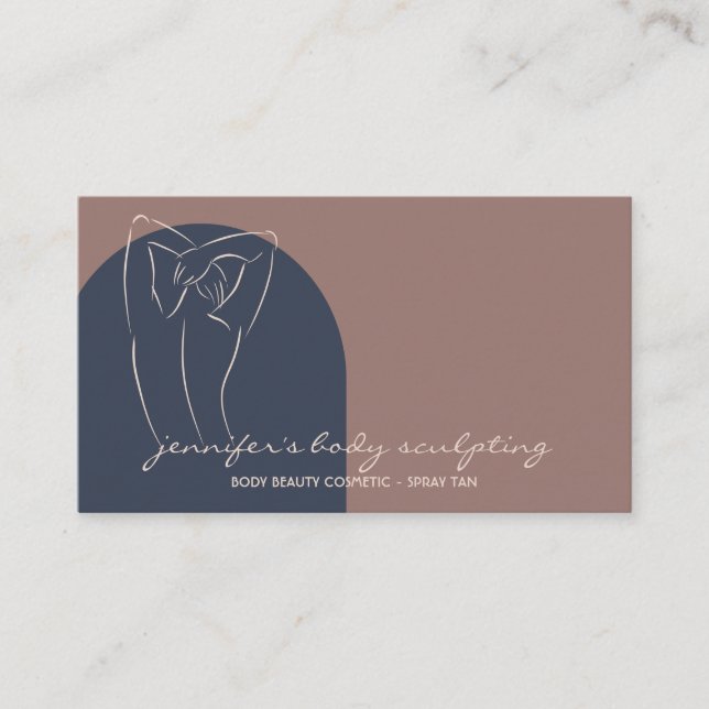 Body Sculpt Contouring Spray tan Massage Therapist Business Card (Front)