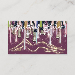 Body Sculpting Beauty Custom Logo Massage DripRose Business Card