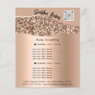 Body Sculpting Beauty Hair Salon QR LOGO Insert Flyer