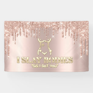 Body Sculpting Beauty Logo  Glitter Gold Logo Busi Banner