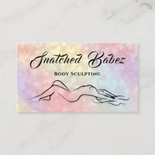 Body Sculpting Beauty Logo Massage Spa Rose Business Card