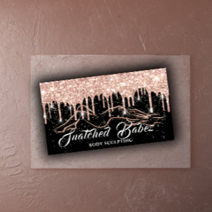 Body Sculpting Beauty Massage Drips Glitter Glam B Business Card