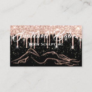 Body Sculpting Beauty Massage Drips Glitter Glam Business Card