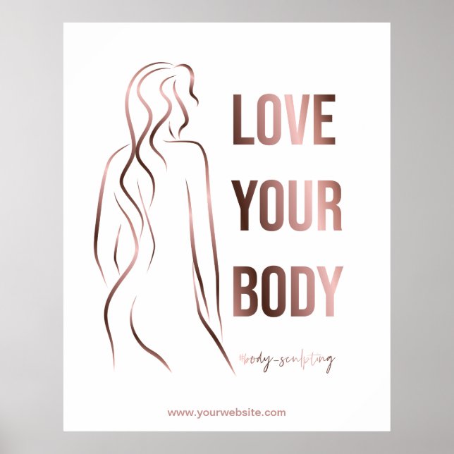 Body sculpting body contouring shaping spa fitness poster (Front)