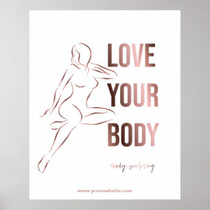 Body sculpting body contouring shaping spa fitness poster