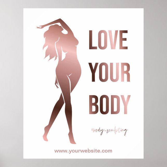 Body sculpting body contouring shaping spa gift  t poster (Front)