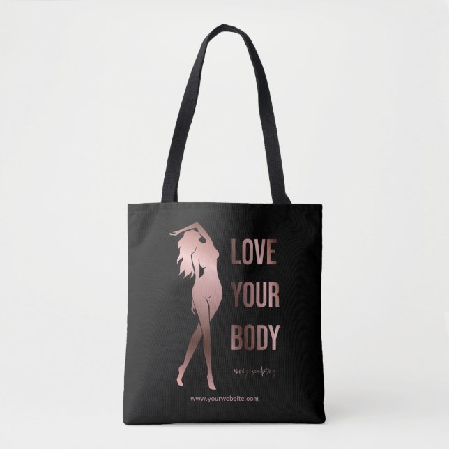 Body sculpting body contouring shaping spa gift  t tote bag (Front)
