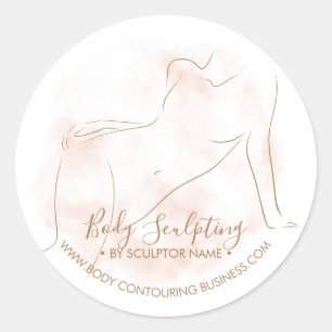 Body sculpting contouring care classic round sticker