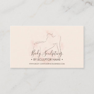 Body sculpting contouring spa aesthetician business card