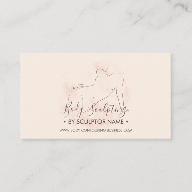 Body sculpting contouring spa aesthetician business card (Front)