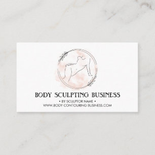 Body sculpting contouring spa Circle Logo Business Card